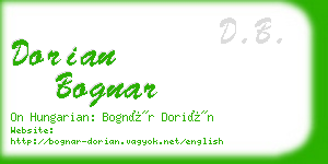 dorian bognar business card